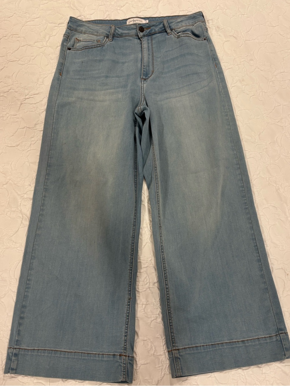 Carly Jean Los Angeles Light Blue Wide-Leg Jeans